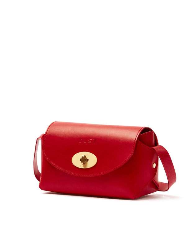 The Small Box Leather Bag Red