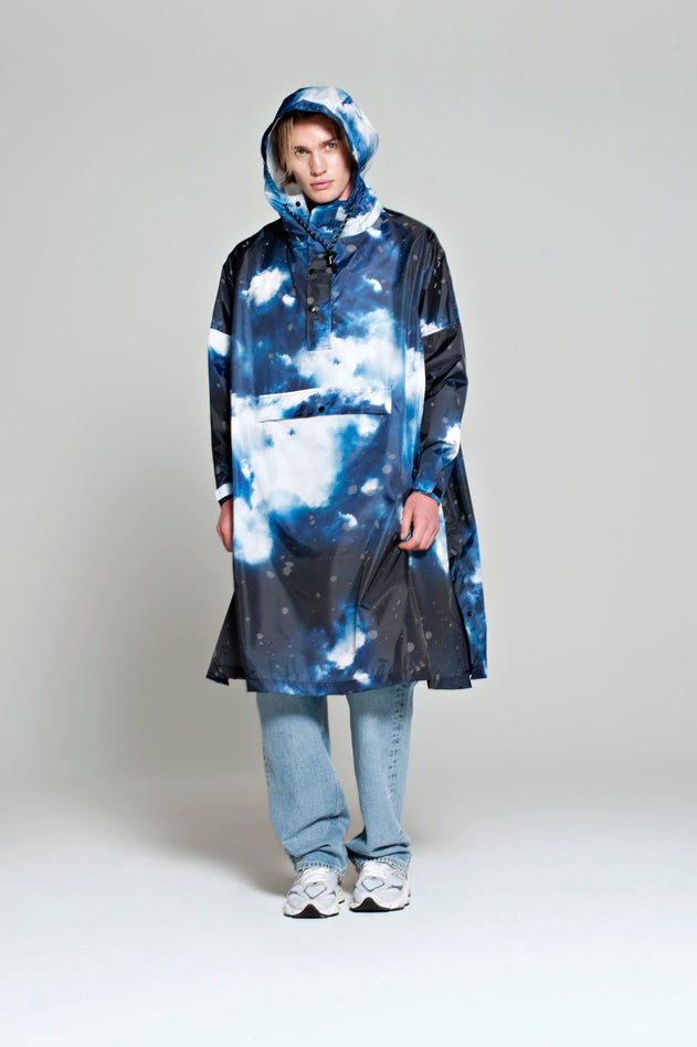 Starry Night Rain Poncho