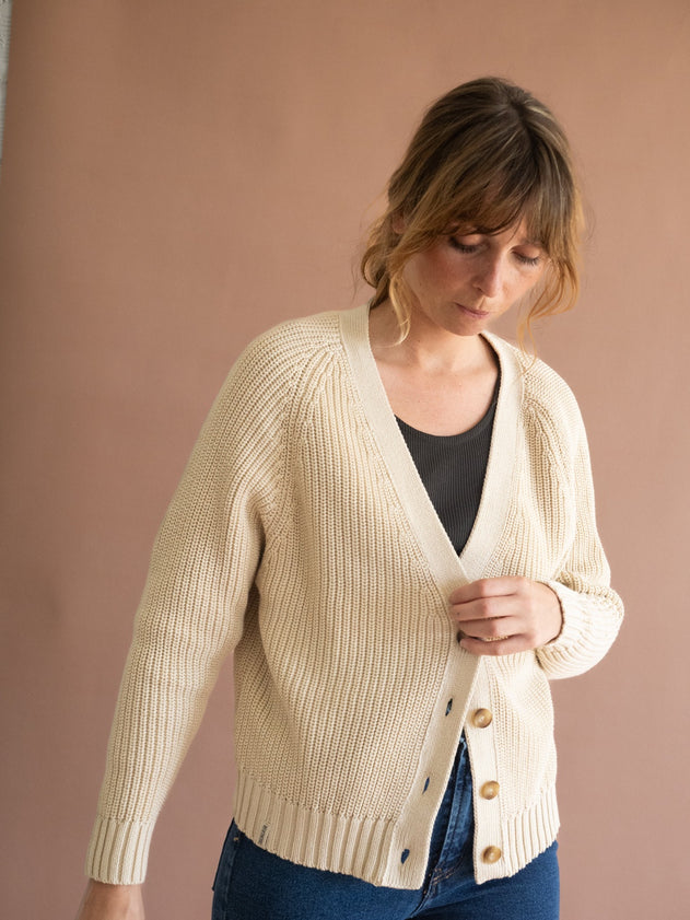 Golah Short Cardigan Natural White