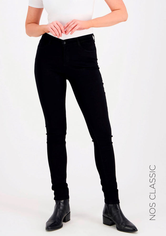Legging Super Stretch Jeans Black Satin Finish