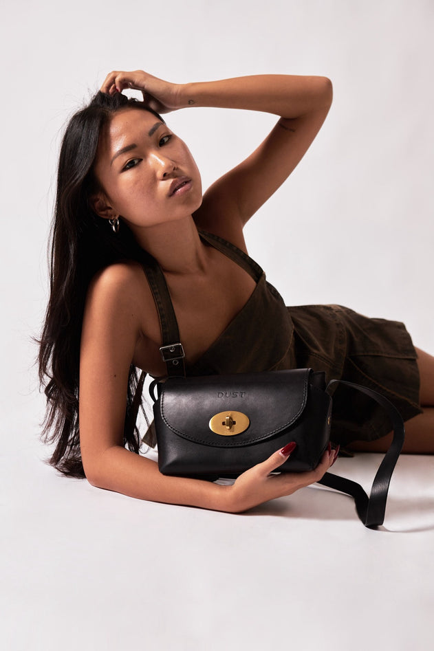 The Small Box Leather Bag Black