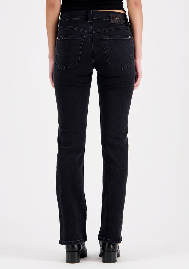 Emily Straight fit High Waist Jeans Dark Grey