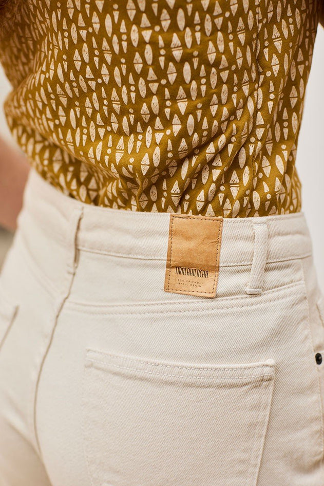 Finna Straight Trousers Natural Beige