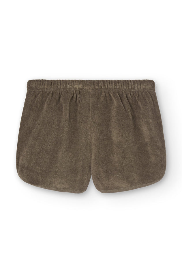 Kid's Huali Terry Shorts Brown