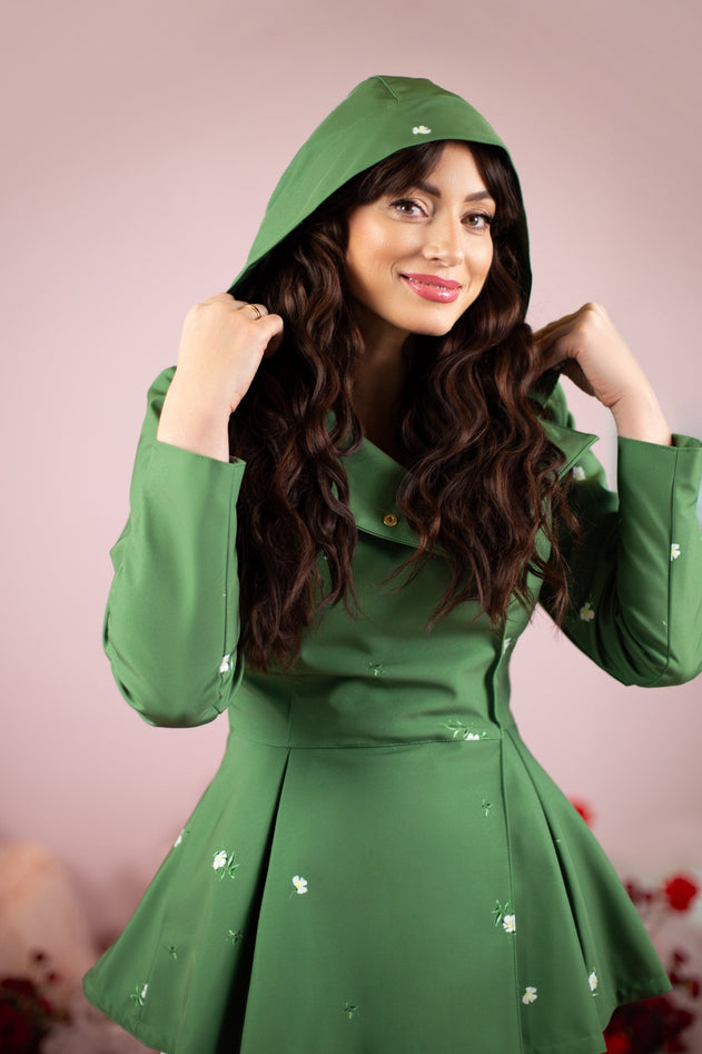 Short Double Breasted Raincoat Primrose Green
