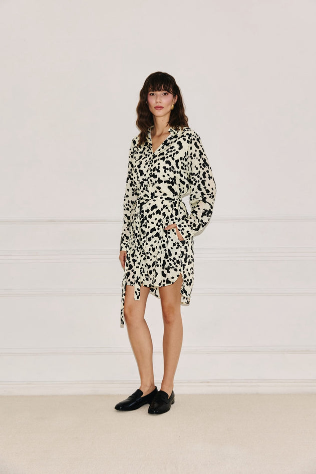 Shirt dress dalmatian print