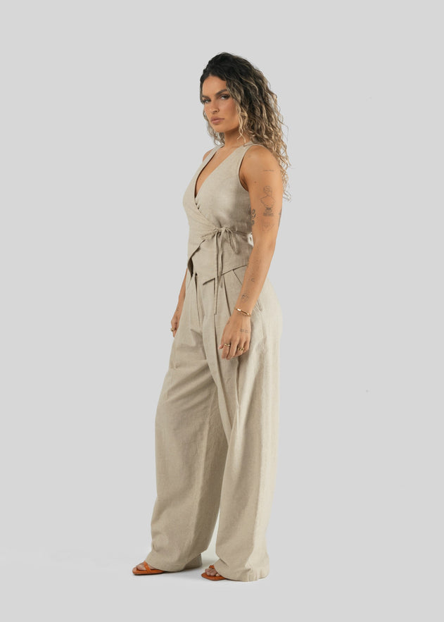 Chloe Pellava Housut Beige