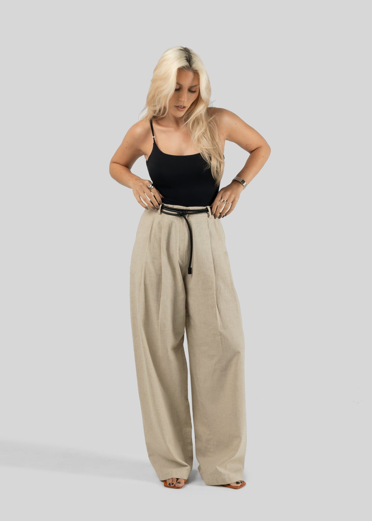Chloe Pellava Housut Beige