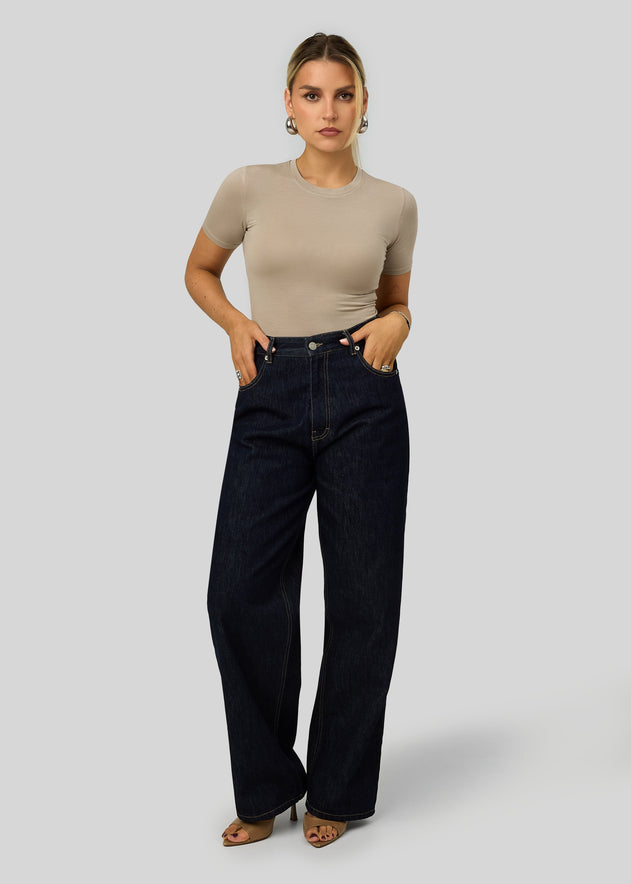 Knox Relaxed Straight Jeans Dark Blue