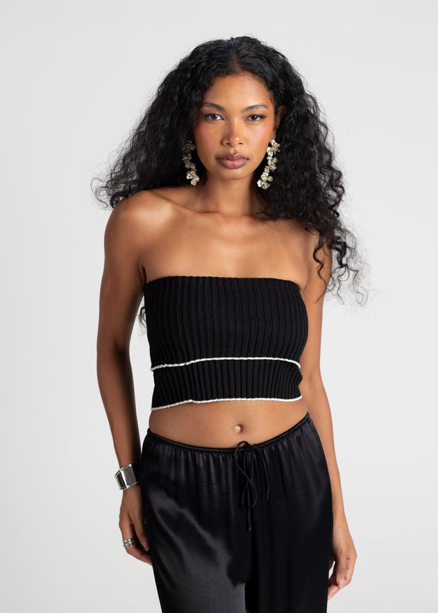 Giselle Bandeau Top Black