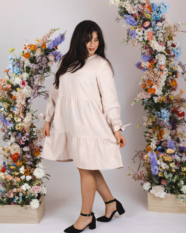 Hailey Dress Sandshell Beige - IVALO.COM
