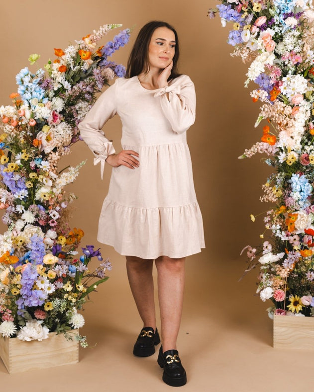 Hailey Dress Sandshell Beige - IVALO.COM