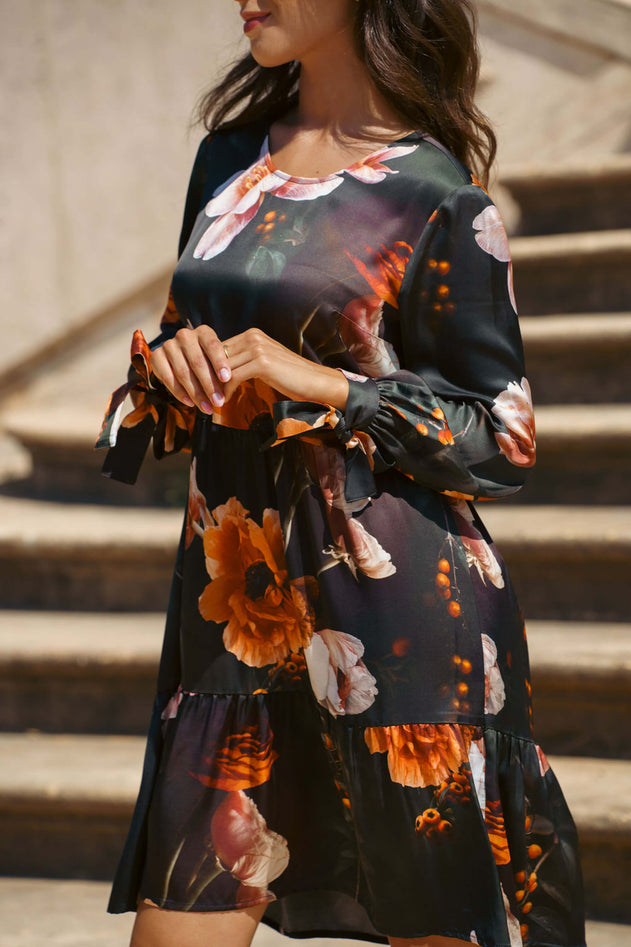 Hailey Dress Copper Flower