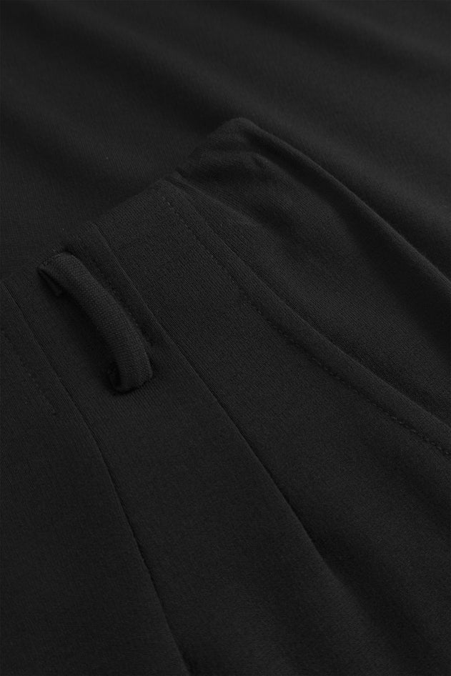 Wide Leg Jersey Pants Black