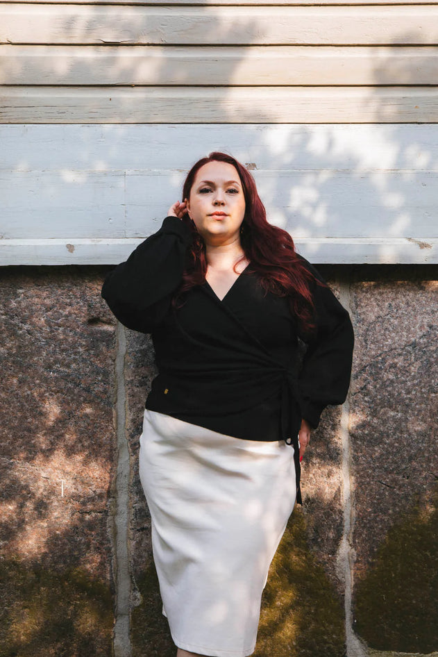 Comfy Pencil Skirt Ivory