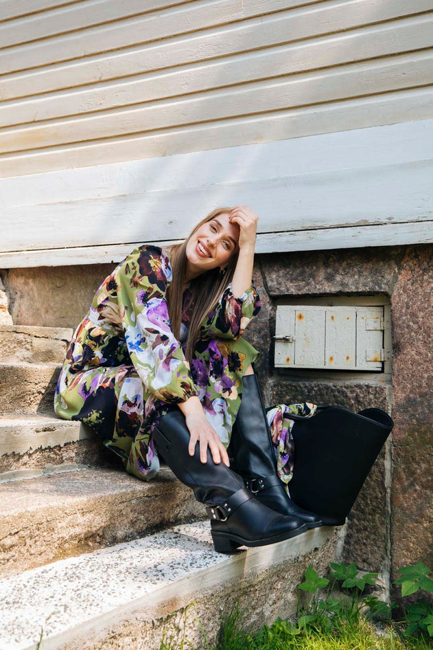 Wrap Midi Dress Olive Anemone