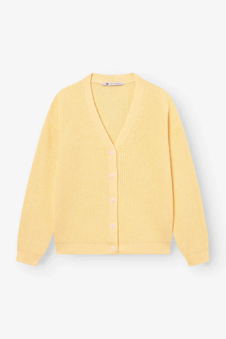 Short Cardigan Light Yellow