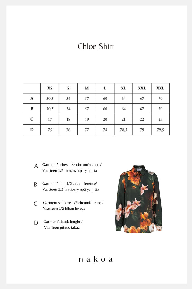 Chloe Button-Up Shirt Coppe Flower
