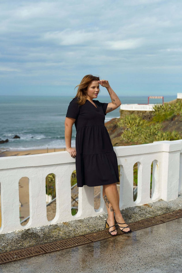Layered Dress Black - IVALO.COM
