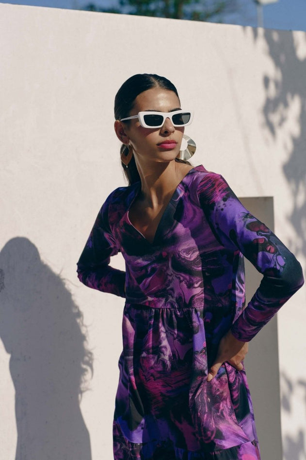 Amélie Layered Dress Marble - IVALO.COM