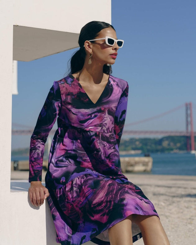Amélie Layered Dress Marble - IVALO.COM