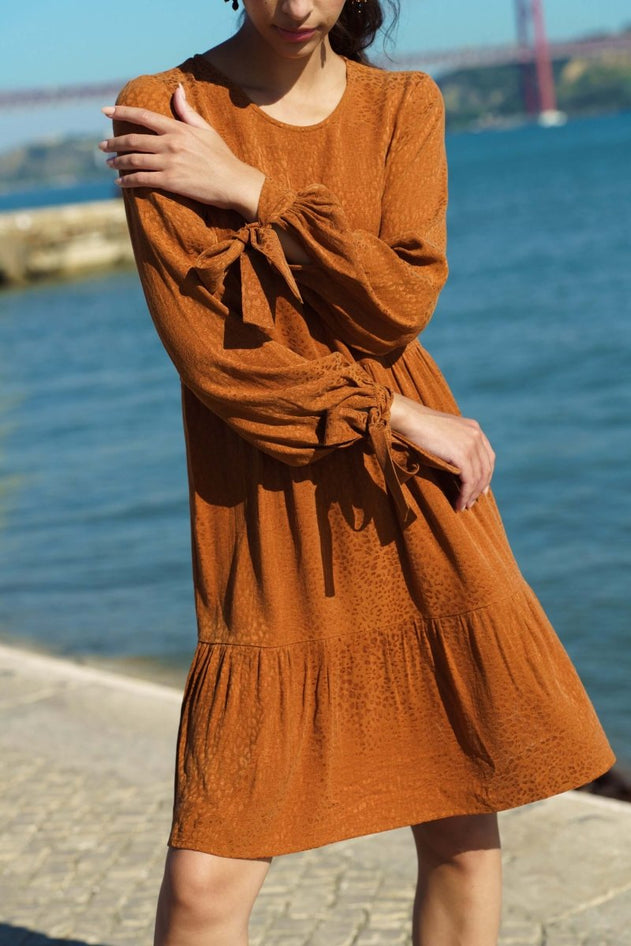 Hailey Dress Golden Leo - IVALO.COM