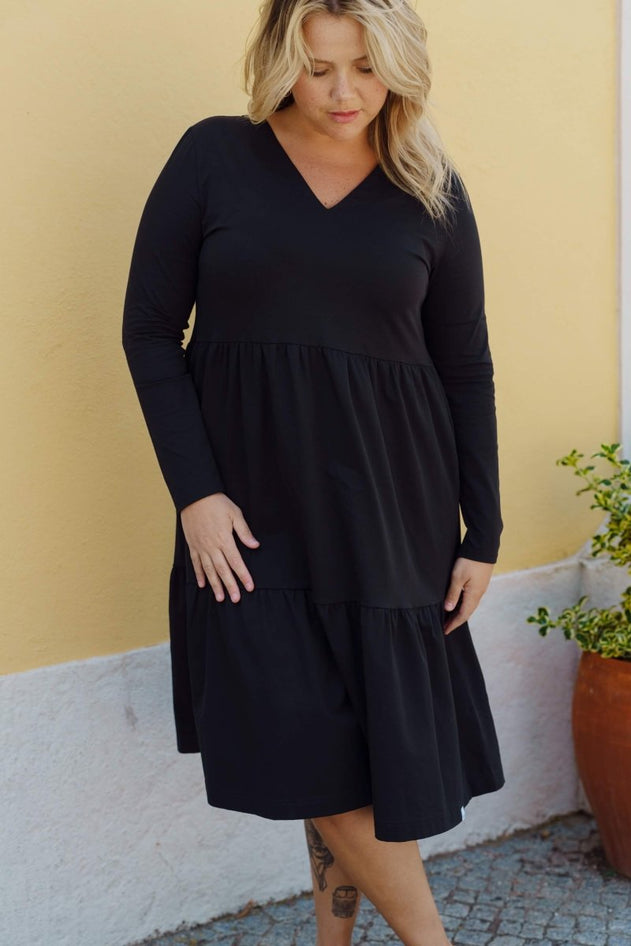 Amélie Layered Dress Black - IVALO.COM