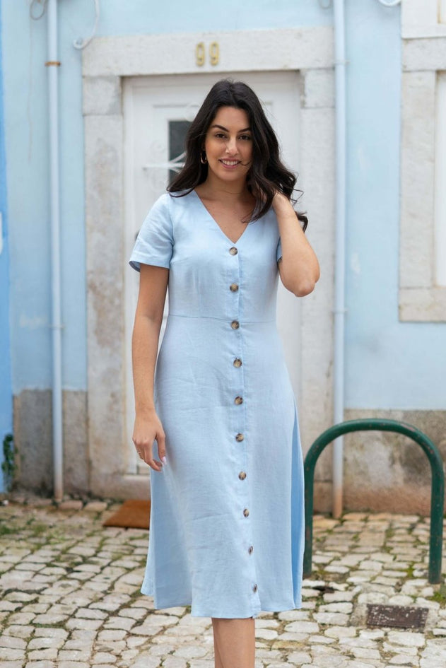 Penelope Dress Sky Blue - IVALO.COM
