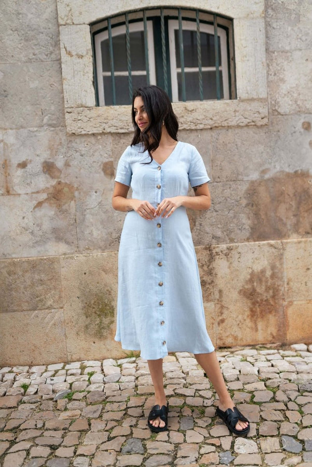 Penelope Dress Sky Blue - IVALO.COM
