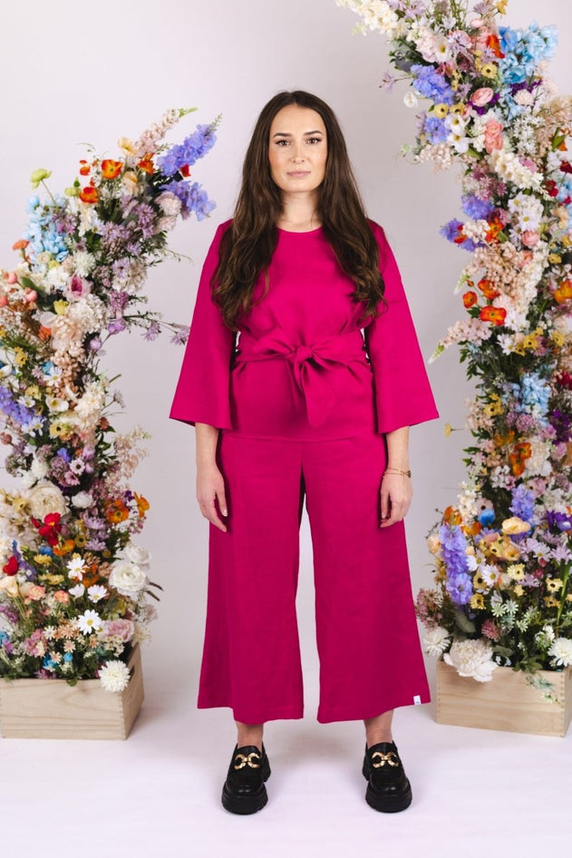 Ophelia Blouse Peacock Pink - IVALO.COM