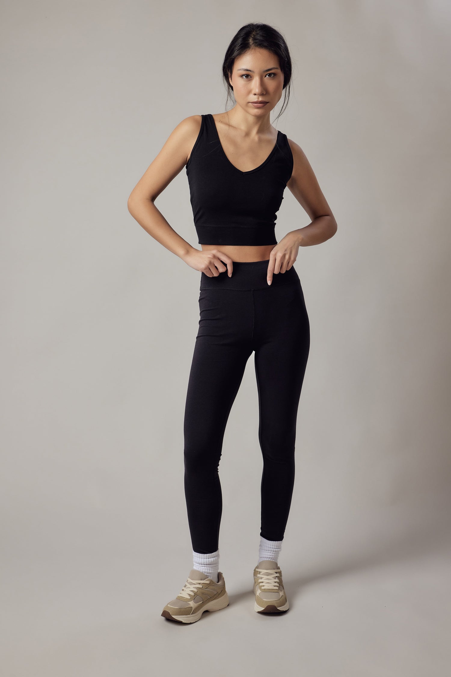 Women's Active High Waist Leggings & Sports Top Set