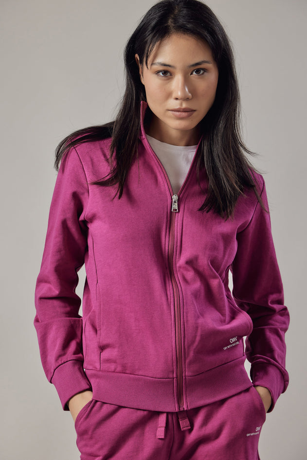 Women's High Neck Zip Up Sweatshirt