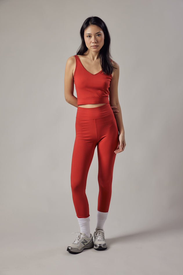 Women's Active High Waist Leggings & Sports Top Set