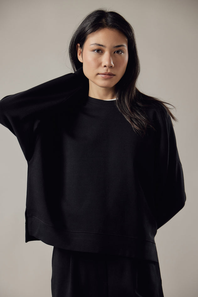 Felpa Girocollo Loose Fit Interlock -mallistossa