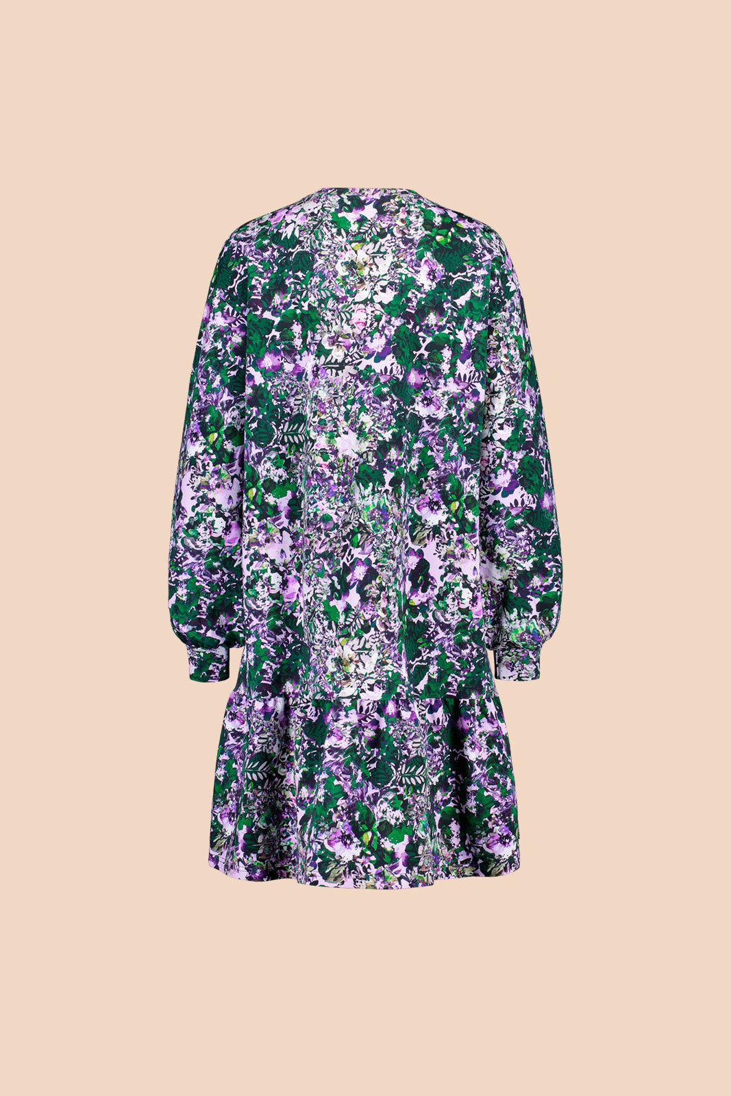 Ruffle Sweatshirt Dress Blooming Forest Lilac