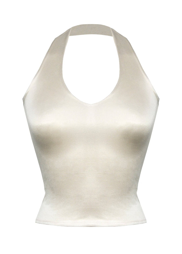 Pearl Halter Top Pearly White