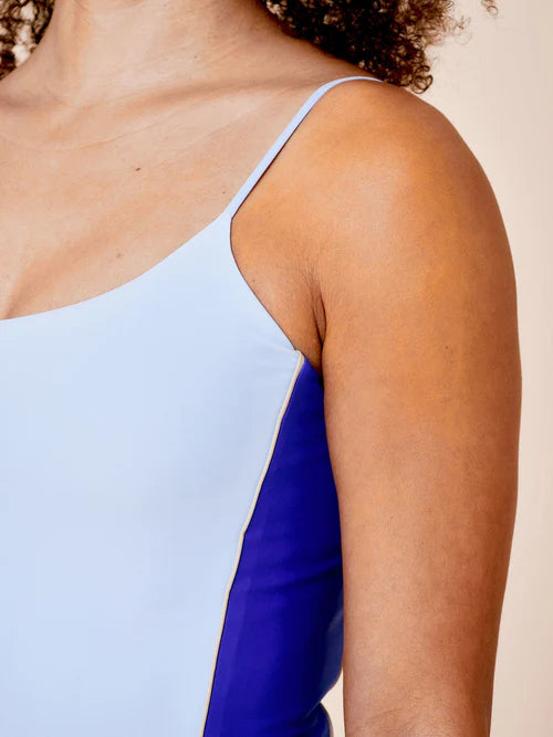 Penida Colorblock Swimsuit Clear/Cartel Blue