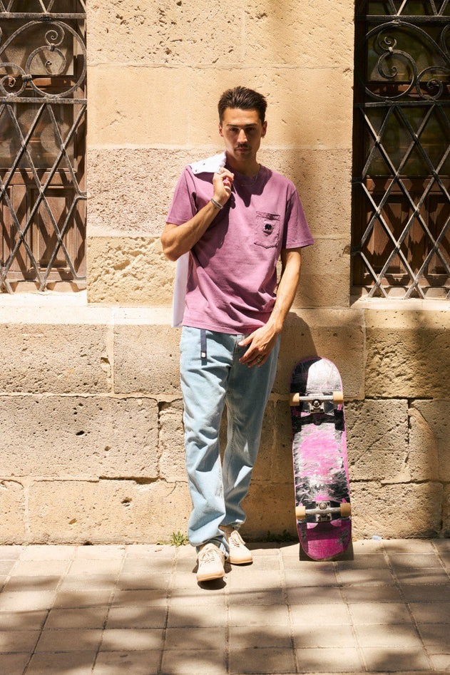 Garza Pigment Dyed T-Shirt Garnacha Red