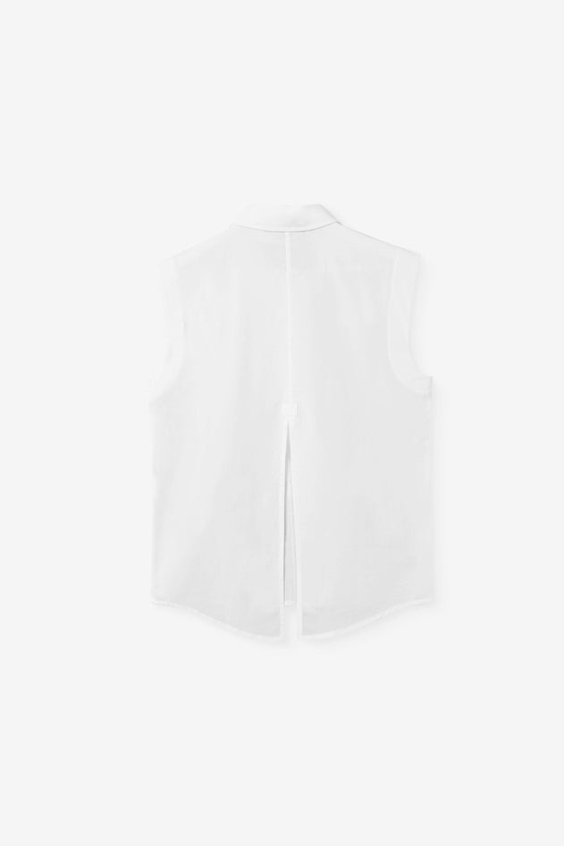 Blouse With A Back Slit White