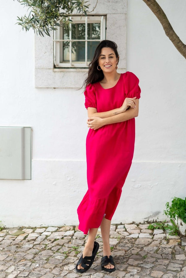 Astrid Dress Peacock Pink - IVALO.COM