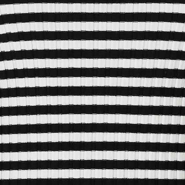 Brera Ribbed Long-Sleeve Top Black Stripes