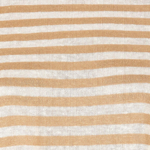 Tanto Unisex Linen Long-Sleeve Top Sand Striped