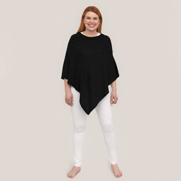 Naisten merinosilkkiponcho