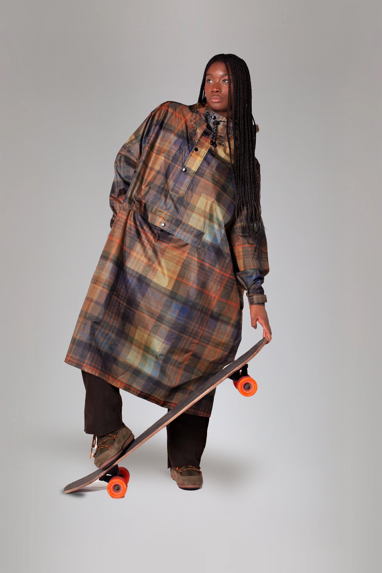 Tartan Rain Poncho