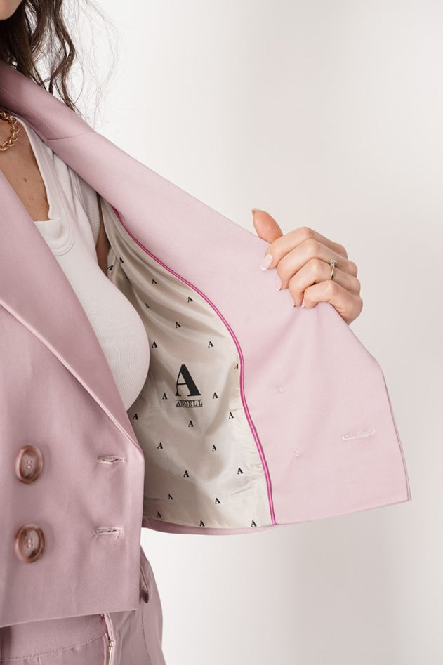 Aspen Cropped Blazer Pink