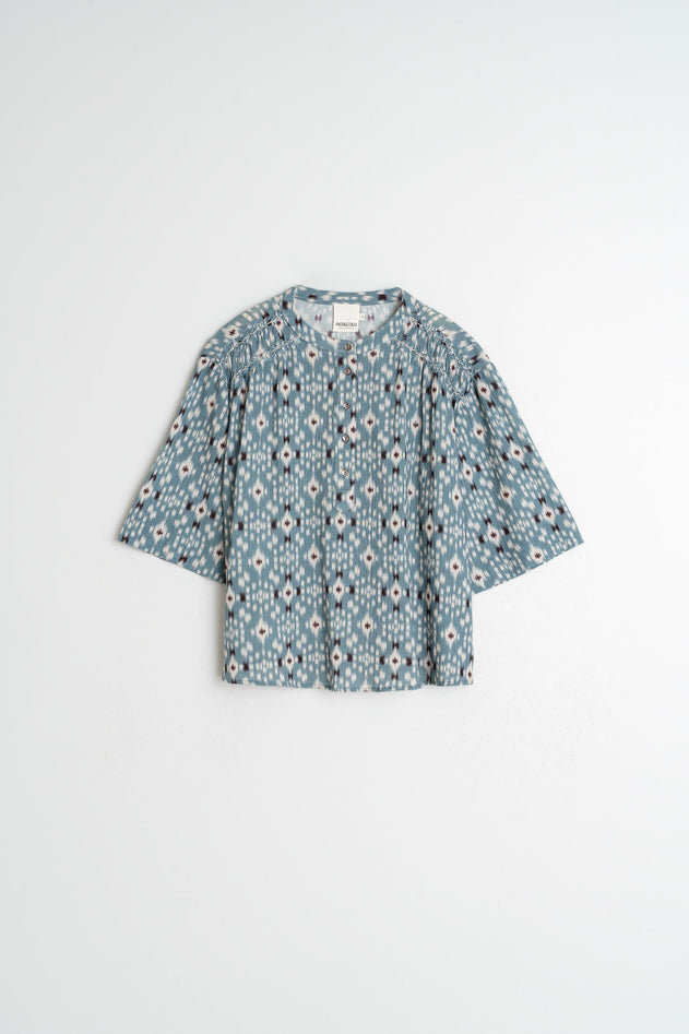Smock Detail Blouse Blue