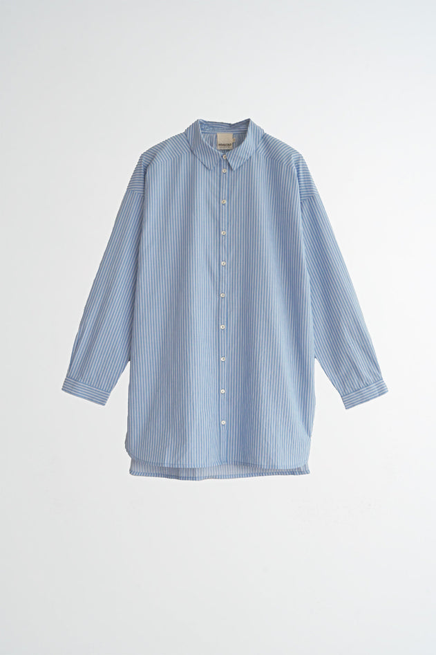 Long Striped Shirt Blue
