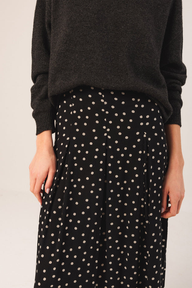 Evasé Midi Skirt Black