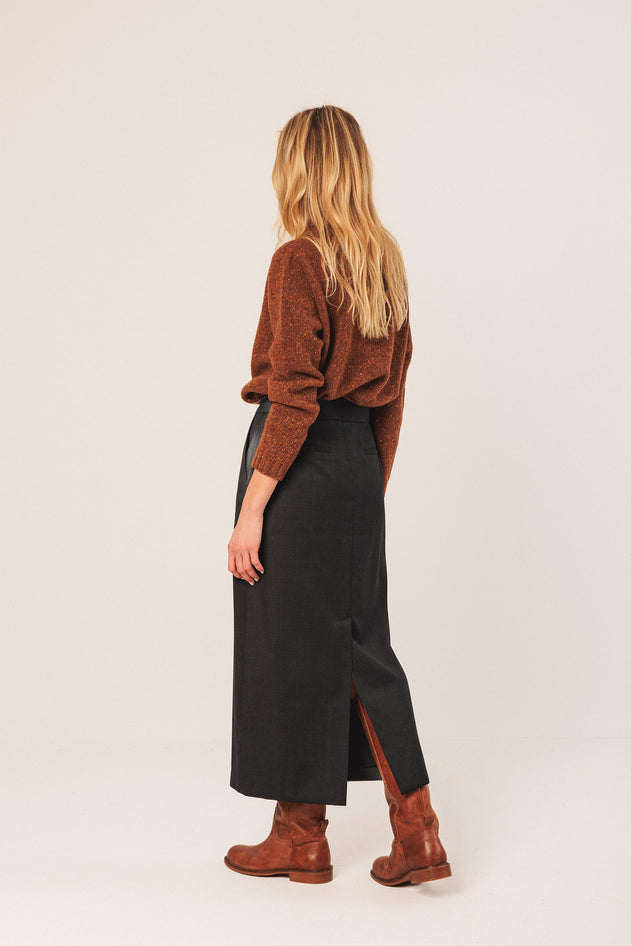 Midi Pencil Skirt Black