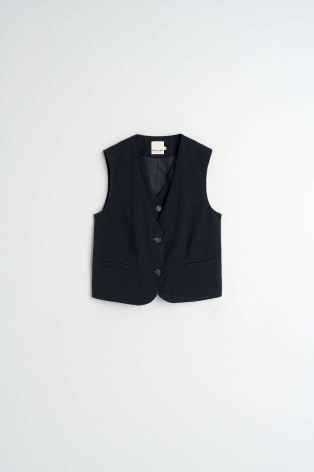 Double Crossover Vest Black